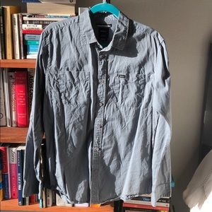 rvca sz medium men’s button down